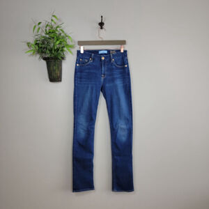 7 For All Mankind Kimmie Straight Leg Jeans b(air) Medium Blue Wash 7FAM 28